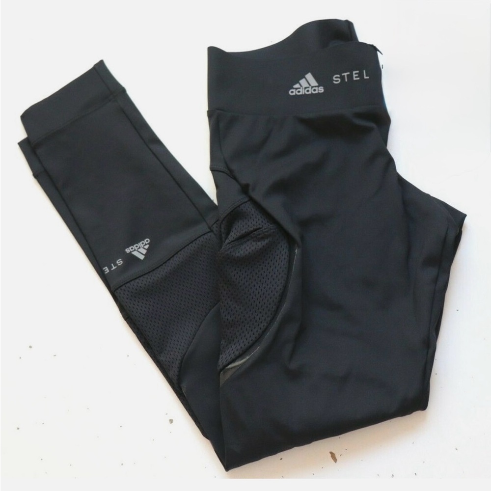 Adidas x Stella McCartney Black Performance Leggings w/ Pockets Sz L